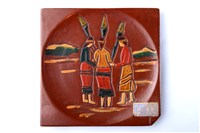 藏品(刻繪臺灣風物紋茶托-杵音)的圖片