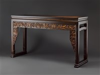 藏品(臺南式茄苳入石柳高浮雕供桌(頂桌))的圖片