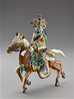 藏品(長坂坡趙子龍救少主-張飛(黃衣持大刀帶騎))的圖片