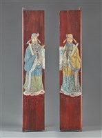 藏品(富貴晉爵天官門神彩繪)的圖片