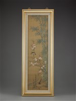 藏品(緙絲桃竹雙雀圖)的圖片