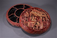 藏品(朱漆金彩甜點木雕盒)的圖片