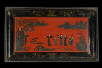 藏品(描金彩繪山水人物漆盤)的圖片