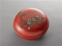 藏品(朱漆櫻花紋圓盒)的圖片