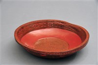 藏品(漢代彩繪流雲紋漆盤)的圖片