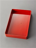 藏品(朱漆貼錦木瓜樹紋硯臺盒(盒身))的圖片