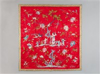 藏品(紅地彩繡五子奪魁圖)的圖片