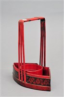 藏品(朱漆五橦扇形提盒(圓盒))的圖片