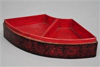 藏品(朱漆五橦扇形提盒(扇形盒身1))的圖片