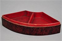 藏品(朱漆五橦扇形提盒(扇形盒身4))的圖片