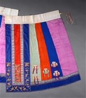 藏品(五色彩繡花蝶紋魚鱗百褶裙(左))的圖片