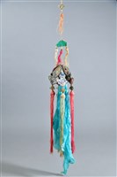 藏品(盤金彩繡五瓣如意形床飾綵墜)的圖片