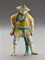 藏品(交趾陶鄉間人物組-漁樵耕讀-農夫(黃衣))的圖片