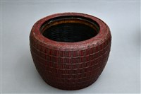 藏品(竹編漆器火盆(盆身))的圖片