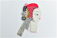 藏品(皮影戲偶頭-貴族小姐(紅))的圖片