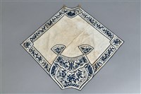 藏品(白地青花繡壽字紋肚兜)的圖片