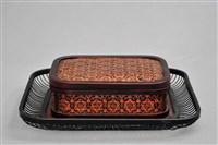 藏品(竹編六角紋盒盤)的圖片