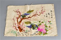 藏品(繡畫梅鵲圖半成品、繡畫松鶴圖半成品)的圖片