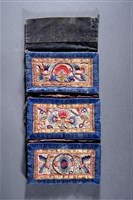 藏品(盤金彩繡花鳥紋三摺褡褳荷包)的圖片