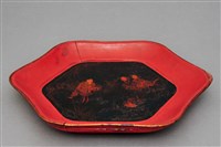 藏品(朱漆彩繪六角盤)的圖片