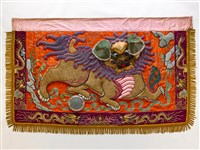 藏品(宜蘭總蘭社橘地獅紋菜刀旗(右))的圖片