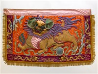 藏品(宜蘭總蘭社橘地獅紋菜刀旗(左))的圖片