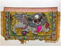 藏品(宜蘭總蘭社金蔥地獅紋菜刀旗(右))的圖片