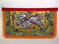 藏品(宜蘭總蘭社金蔥地麒麟紋菜刀旗(左))的圖片