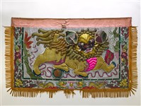 藏品(宜蘭總蘭社銀蔥地獅紋菜刀旗(右))的圖片