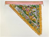 藏品(宜蘭總蘭社銀蔥地仙女紋三角旗(左))的圖片