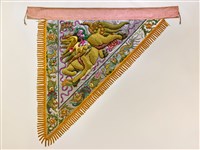 藏品(宜蘭總蘭社銀蔥地麒麟紋三角旗(右))的圖片