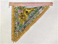 藏品(宜蘭總蘭社銀蔥地虎紋三角旗(右))的圖片