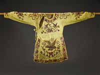 藏品(鵝黃地亮片繡花鳥紋打衣(上衣))的圖片