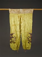 藏品(鵝黃地亮片繡花鳥紋打衣(長褲))的圖片