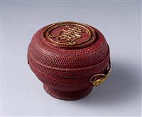 藏品(朱漆壽字籐編籃)的圖片