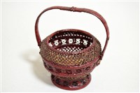 藏品(朱漆籐編檳榔籃(籃身))的圖片