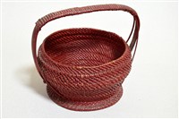 藏品(朱漆籐編檳榔籃(籃身))的圖片