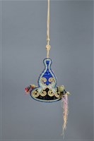 藏品(貼花彩繡如意雲頭紋葫蘆形菸草袋)的圖片