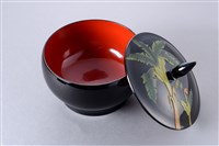 藏品(黑漆芭蕉樹紋圓形蓋椀)的圖片