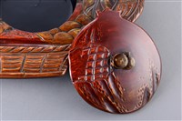 藏品(刻繪果籃形漆盤(盤蓋))的圖片