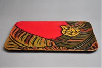 藏品(刻繪芭蕉樹紋果長方盤)的圖片