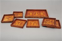 藏品(肖楠嵌石柳茶盤組)的圖片