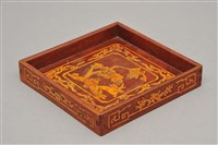 藏品(肖楠嵌石柳茶盤組(小茶盤5))的圖片