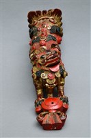 藏品(清漆彩木雕彩獅)的圖片