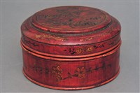 藏品(朱漆鳥紋圓盒)的圖片