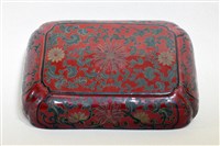 藏品(戧彩寶相花紋委角長方盒(盒蓋))的圖片