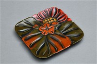 藏品(刻繪花卉紋菸盒、甜點盤(小盤子1))的圖片