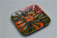 藏品(刻繪花卉紋菸盒、甜點盤(小盤子4))的圖片