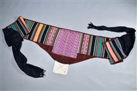 藏品(菱形幾何紋織錦背兒帶)的圖片