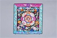 藏品(花蝶紋貼花刺繡背兒帶蓋片)的圖片